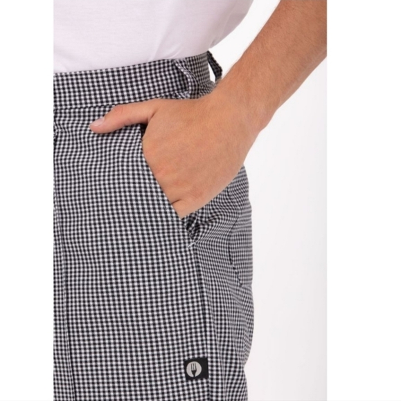 NWT ChefWorks Unisex Basic Chef Pants, Size: 34, Color: Black/White Checkered - Picture 5 of 10